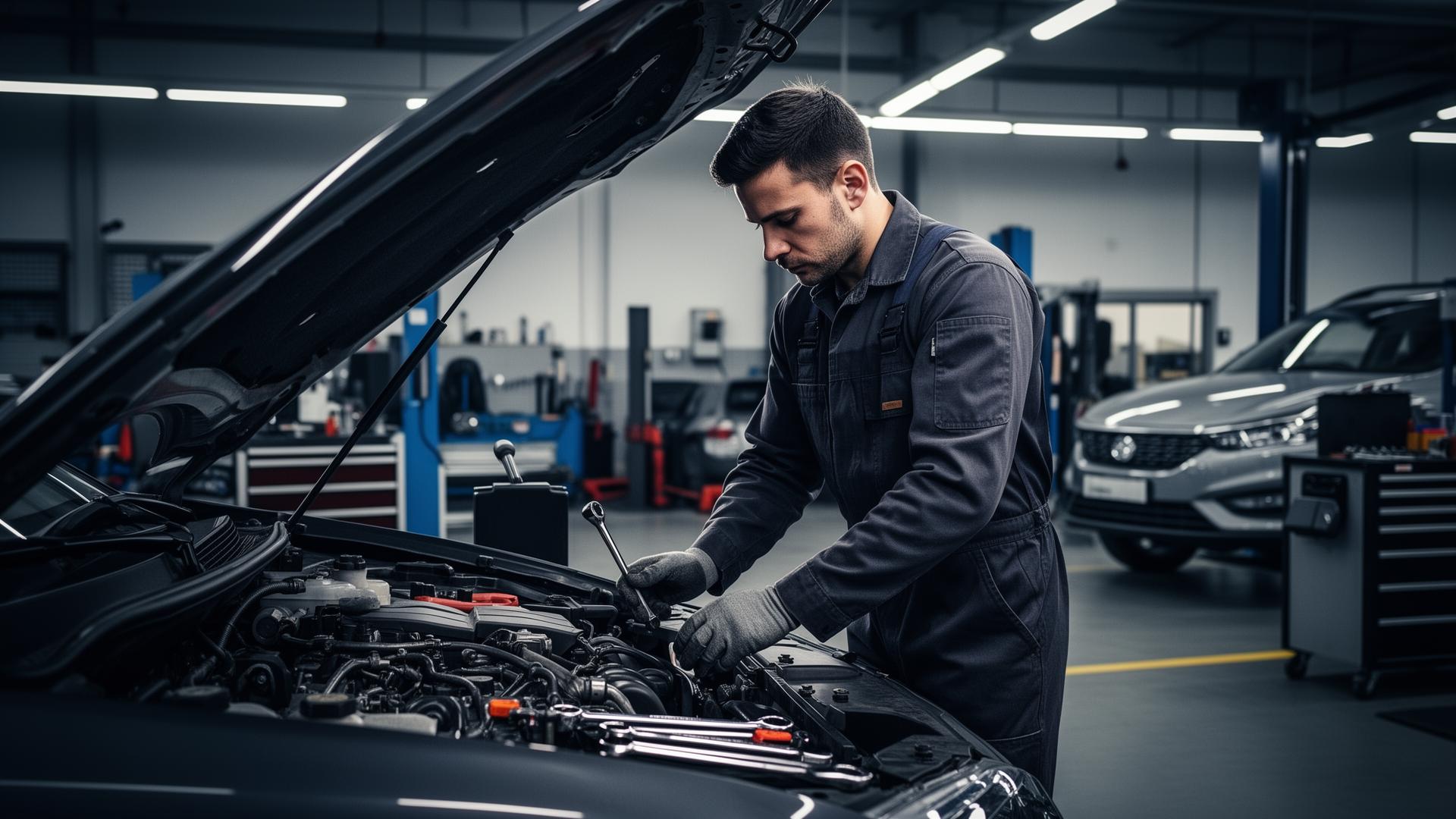 Mobile mechanic performing auto repair service in Bartow Florida
